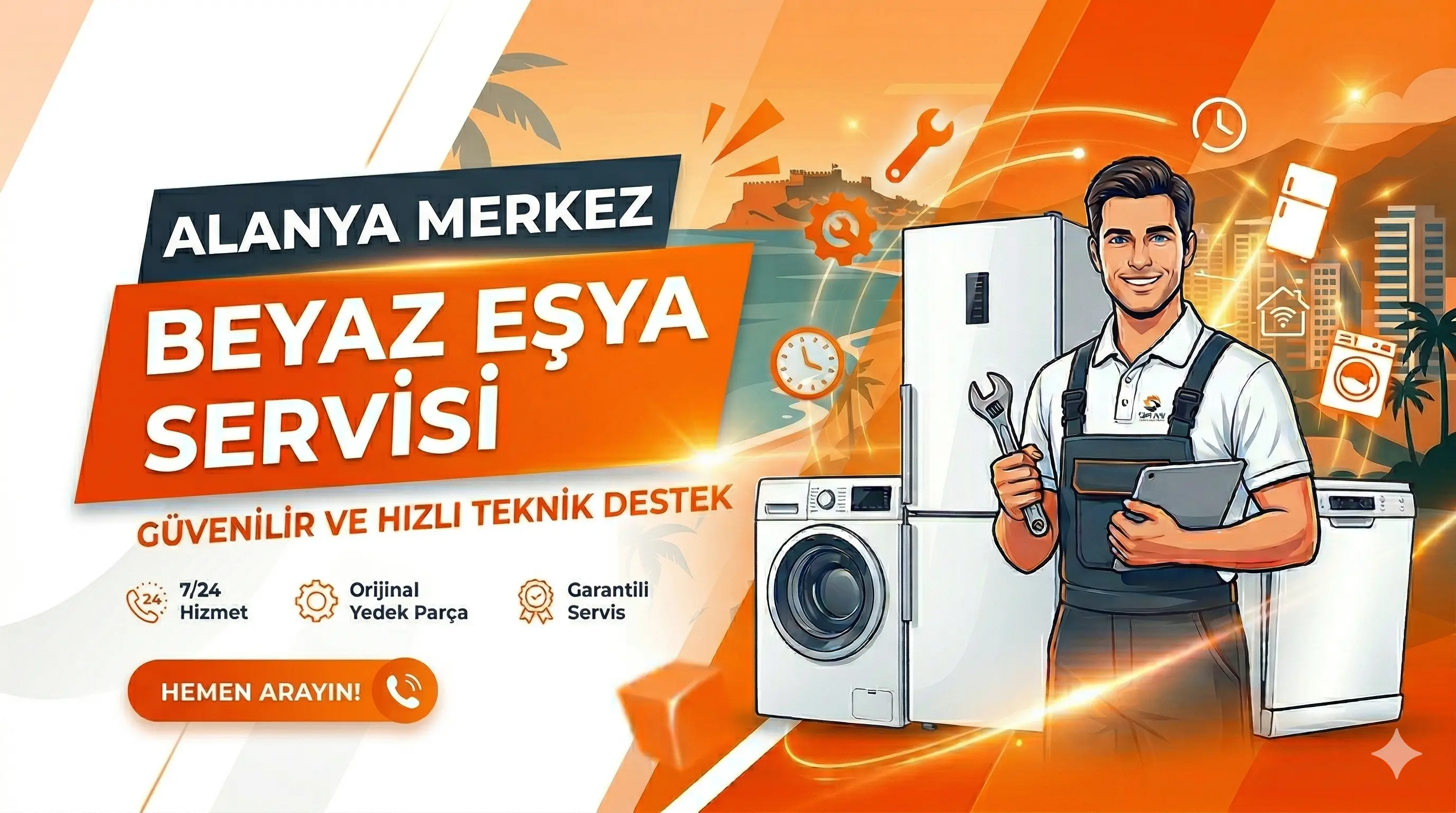 Alanya Merkez Beyaz Eşya Servisi